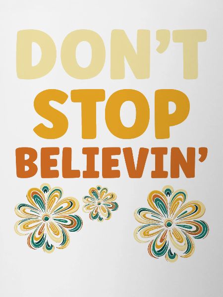 Blütenmuster mit Positiv-Slogan