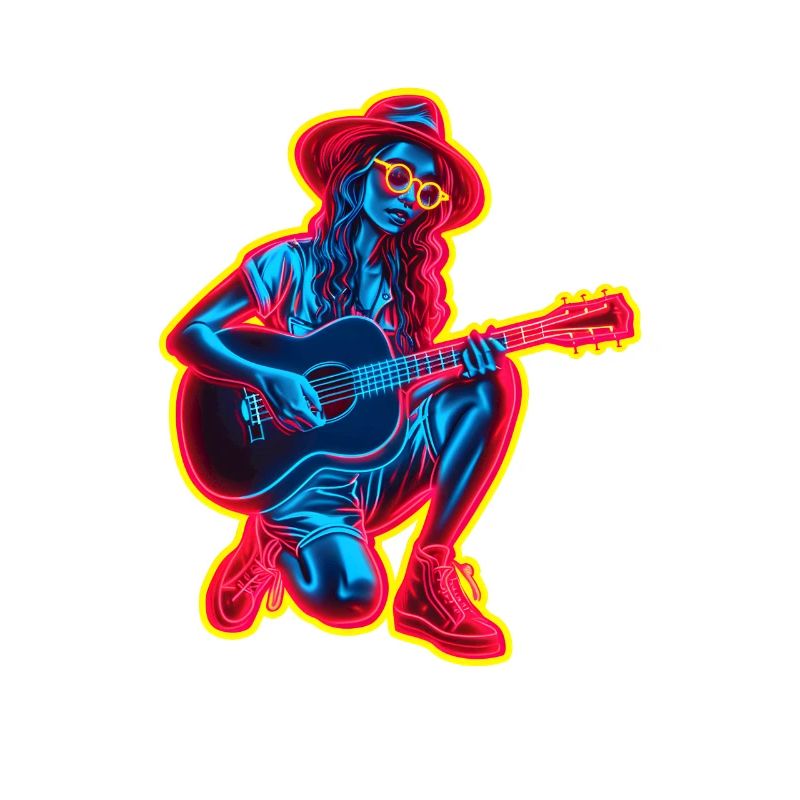 Guitariste rétro