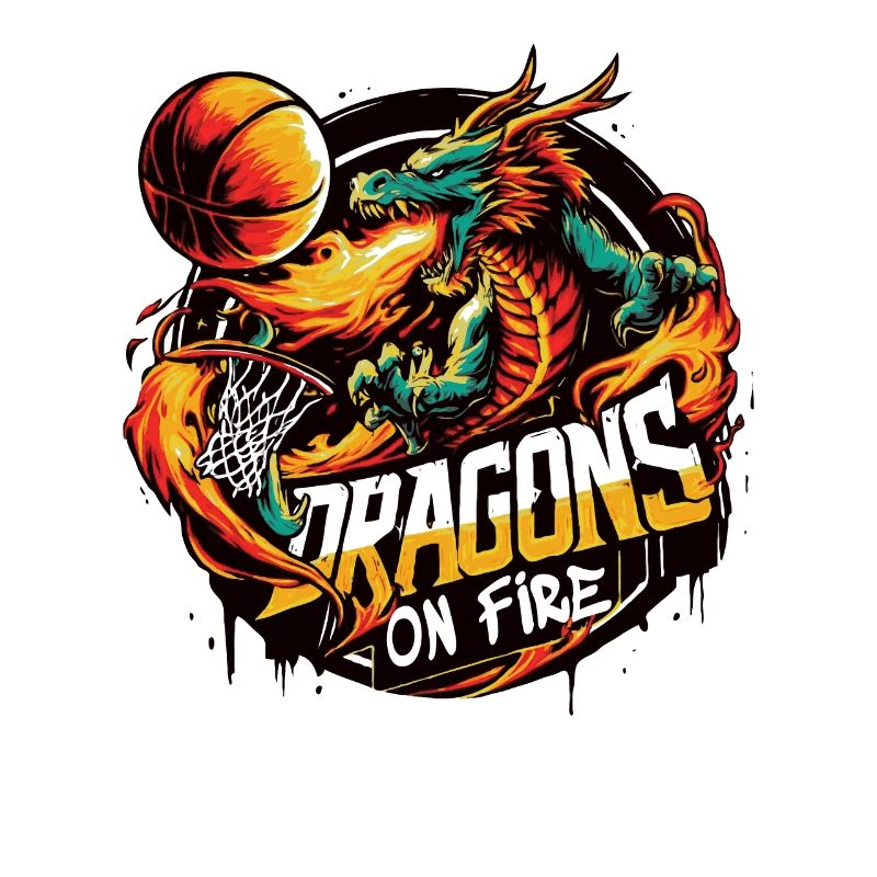 Basket-ball Dragons on Fire