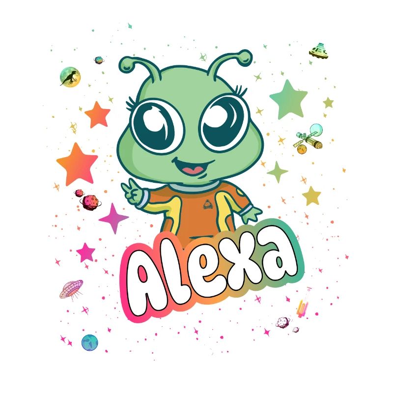 ALEXA - Schöner Mädchen Name mit süßem Alien