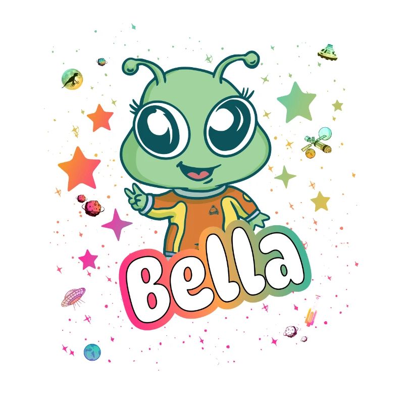 BELLA - Schöner Mädchen Name mit süßem Alien