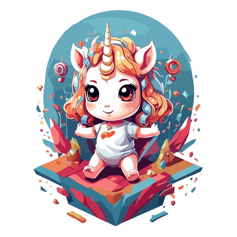 Einzigartiges Geburtstag Süßes Einhorn Design