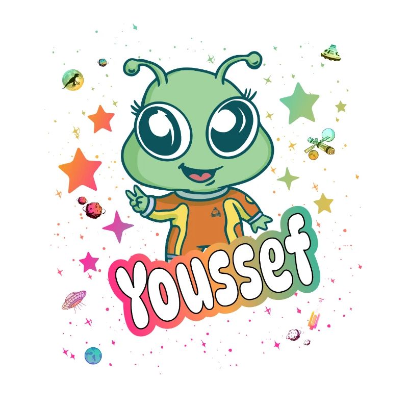 YOUSSEF - Beau nom de garçon avec un extraterrestre mignon