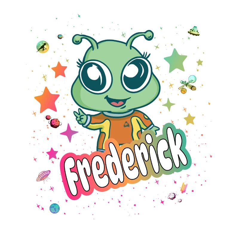 FREDERICK - Beau nom de garçon avec extraterrestre mignon