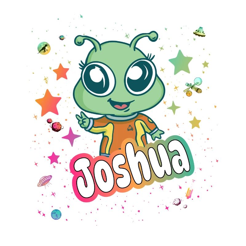 JOSHUA - Beautiful boy name with cute alien