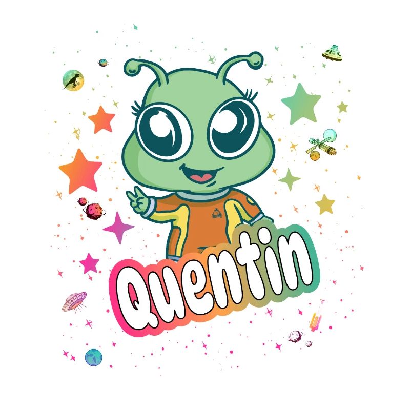 QUENTIN - Schöner Junge Name mit süßem Alien