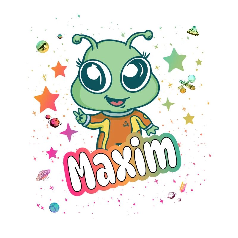 MAXIM - Schöner Junge Name mit süßem Alien
