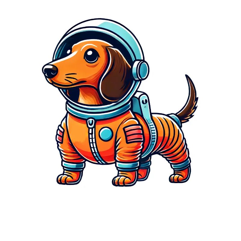 Dachshund Astronaut Space Science Fiction