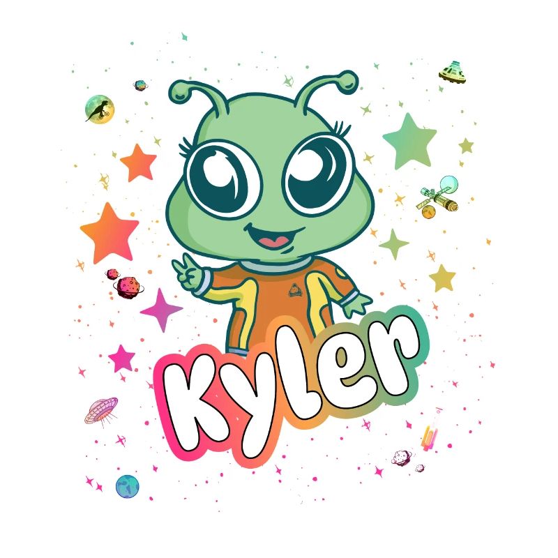 KYLER - Beau nom de garçon avec extraterrestre mignon