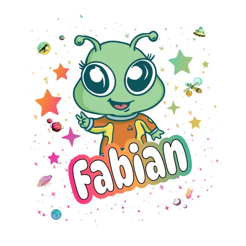 FABIAN - Beau nom de garçon avec extraterrestre mignon