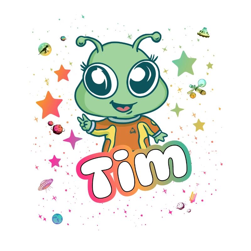 TIM - Beautiful boy name with cute alien