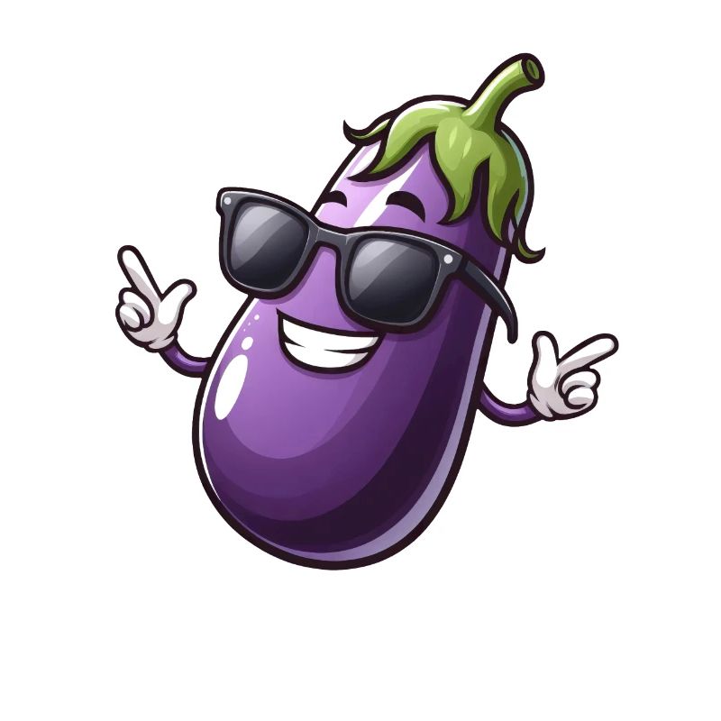 Cool Eggplant Sunglasses Summer Vegetables
