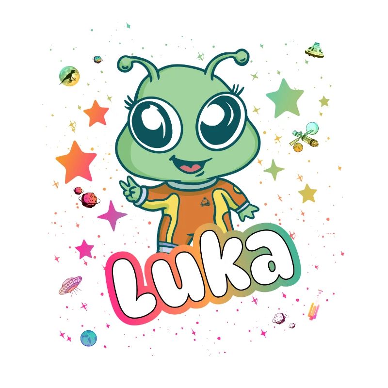 LUKA - Beautiful boy name with cute alien