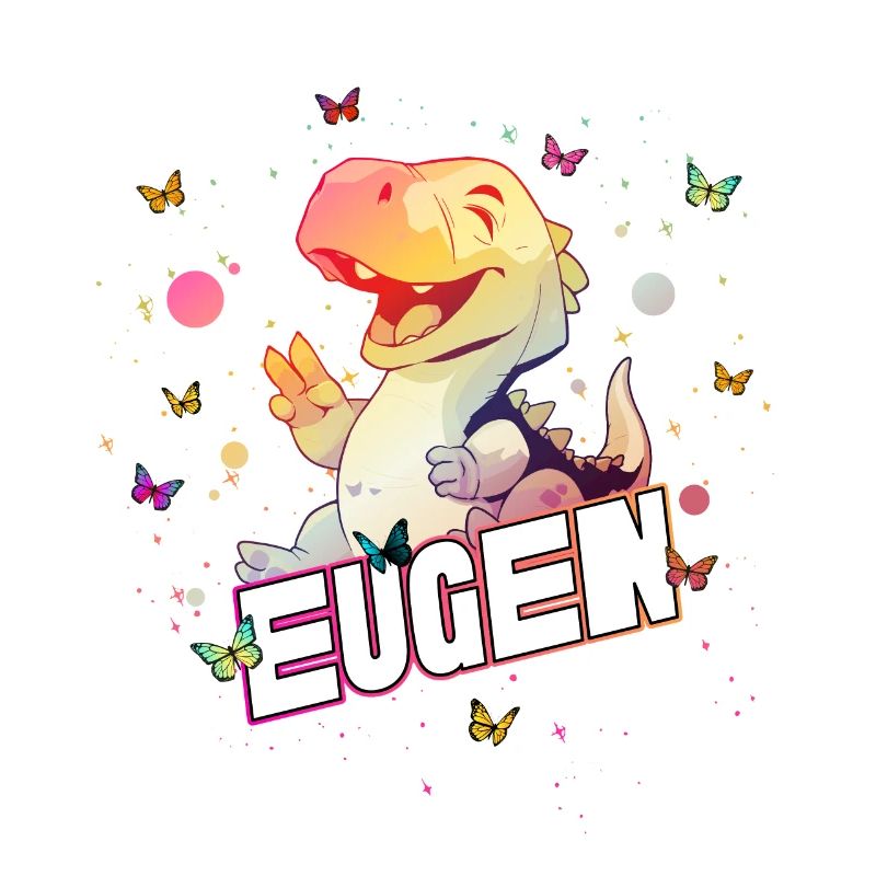 EUGEN - Beau prénom de garçon avec mignon DINO T-REX