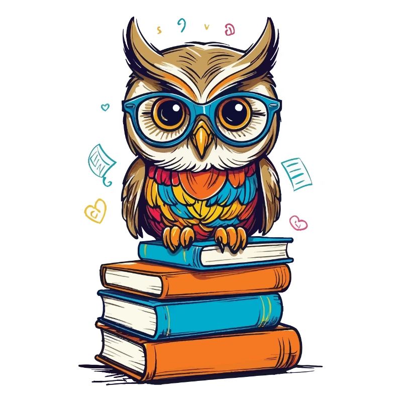 Bücher Eule Eulen Liebhaber Süße Buch Illustration