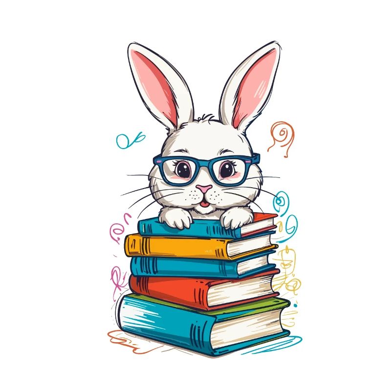 Reading Bunny Funny Books Reading Design