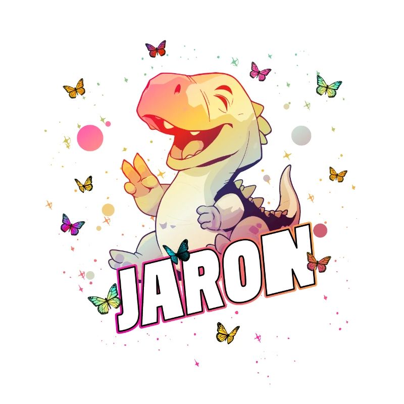 JARON - Beau nom de garçon avec mignon DINO T-REX