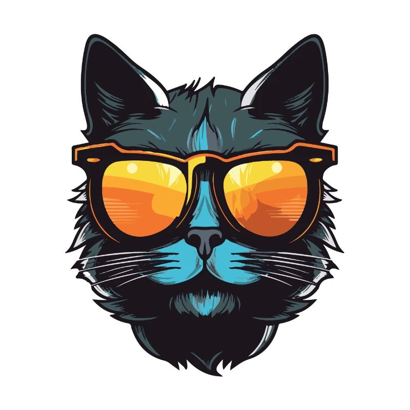 Katze Cool Kopf Party