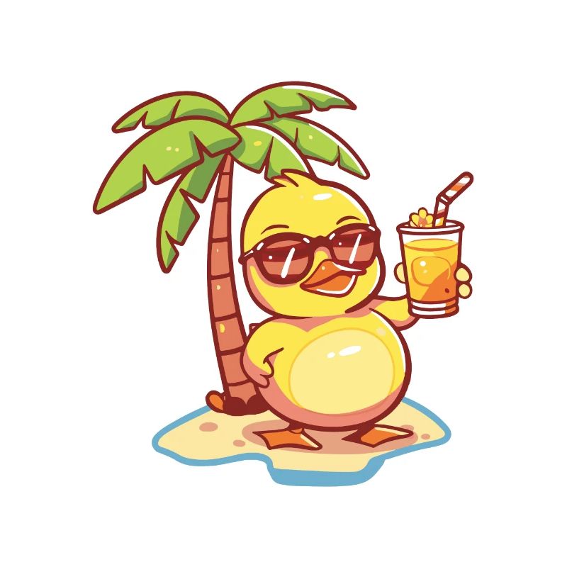 Duck Summer Beach Comic