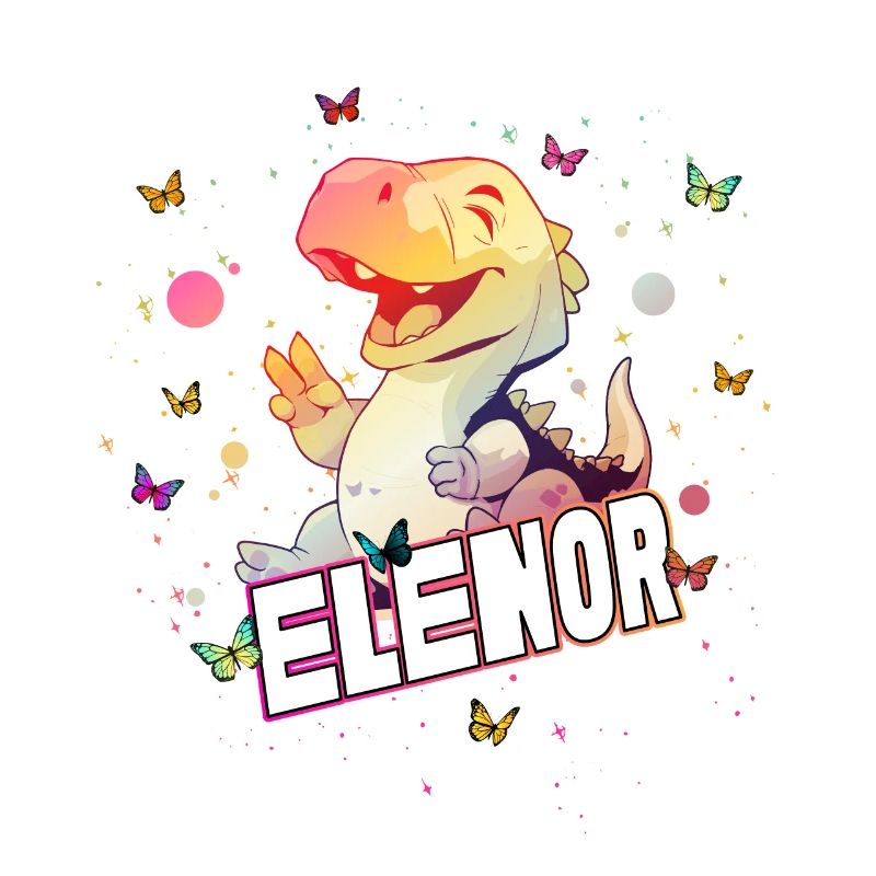 ELENOR - Schöner MÄDCHEN Name mit süßem DINO