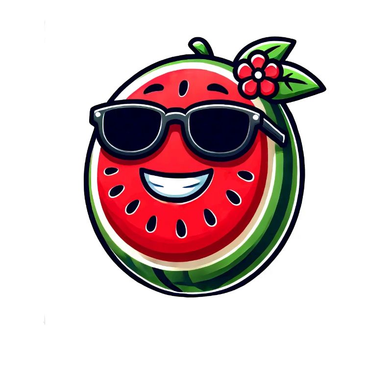 Coole Wassermelone mit Sonnenbrille fruchtig