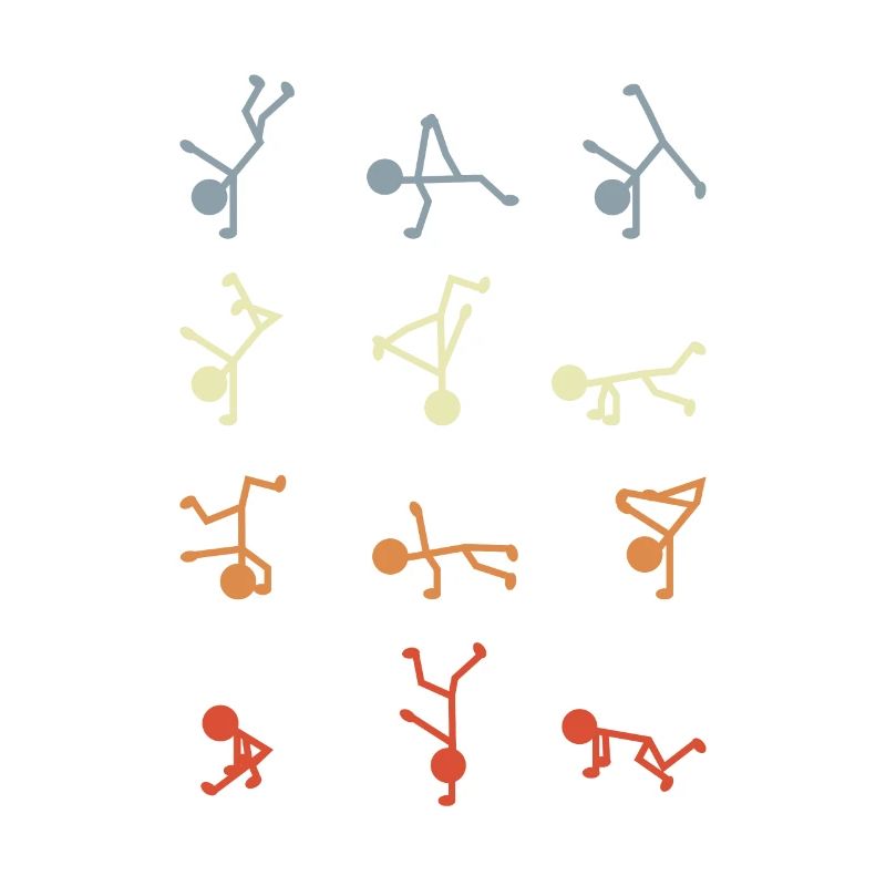 Breakdancer stick figures