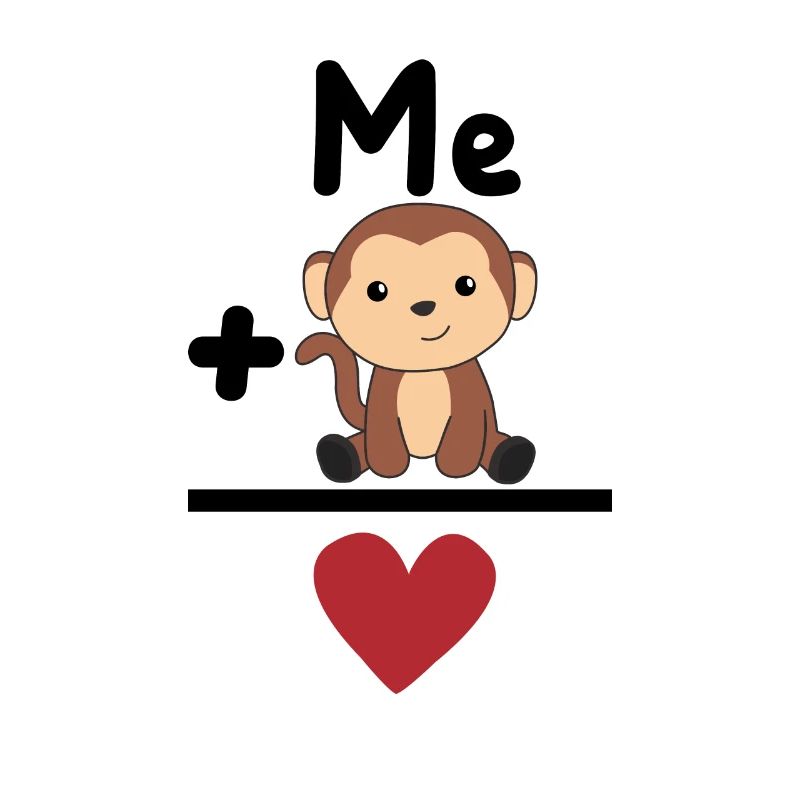 Lieblingstier Affe Liebe Herz Affen
