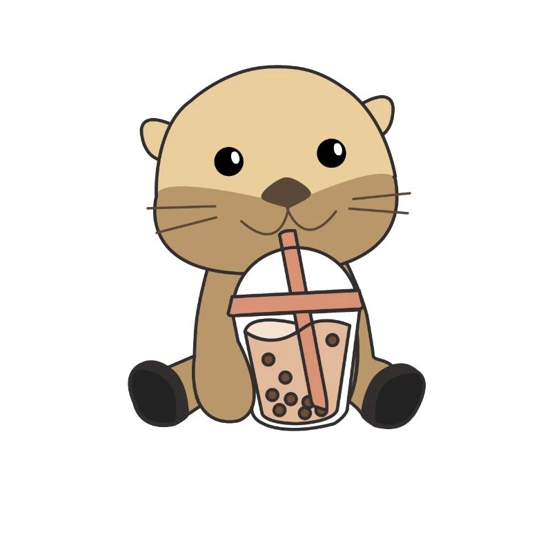 Otter Bubble Tea Otter Cute Animals
