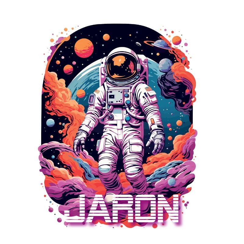 JARON - Beautiful boy name with cool astronaut