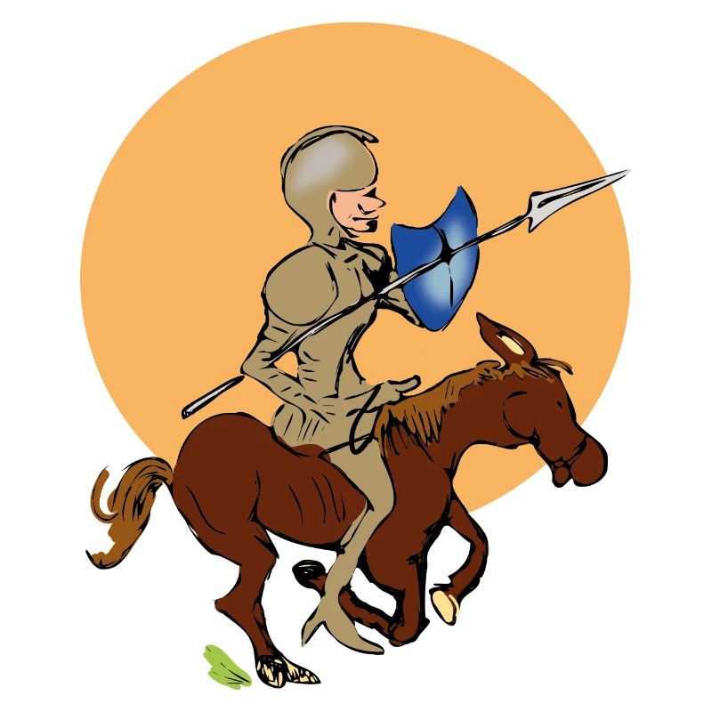 Ritter auf Pferd