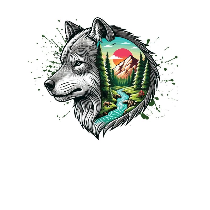 Wilderness Inside the Bear Retro Vintage