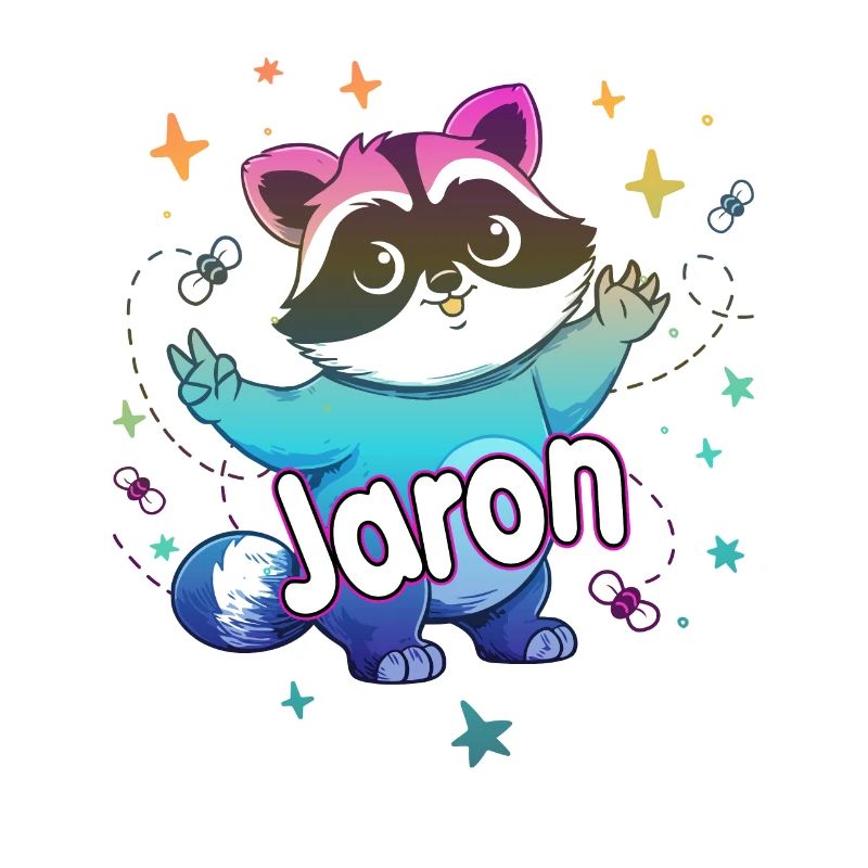 JARON - Beau nom de garçon avec un raton laveur mignon