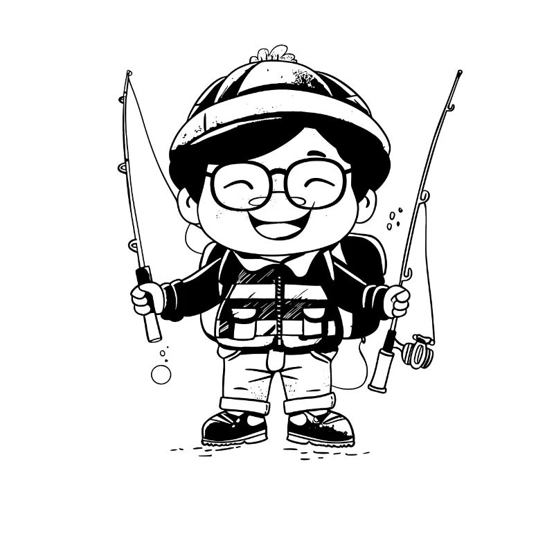 Dessin animé Pêche