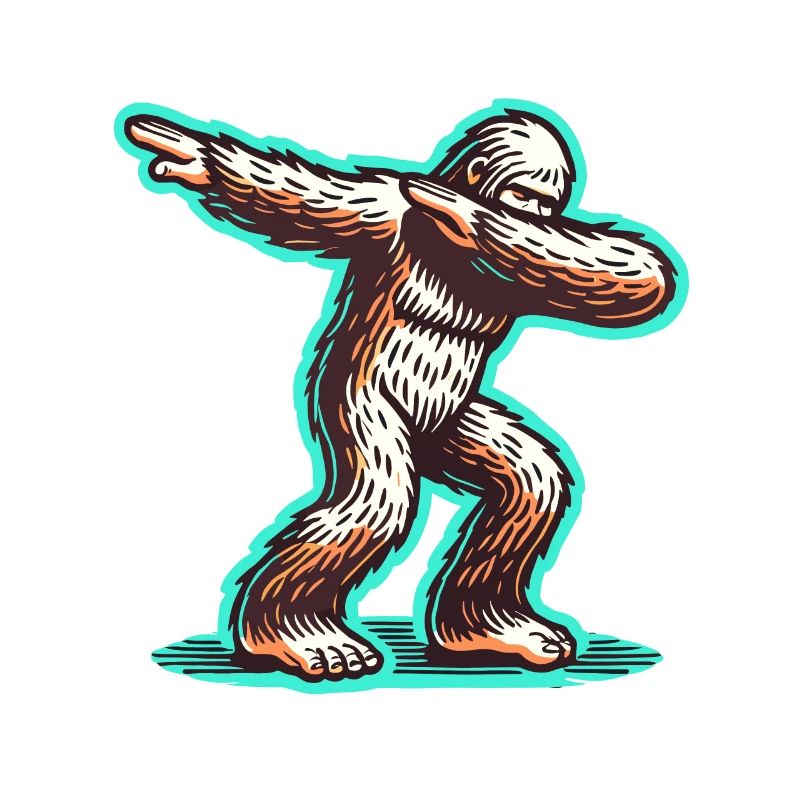 Dabbing Bigfoot Funny Dabbing Design