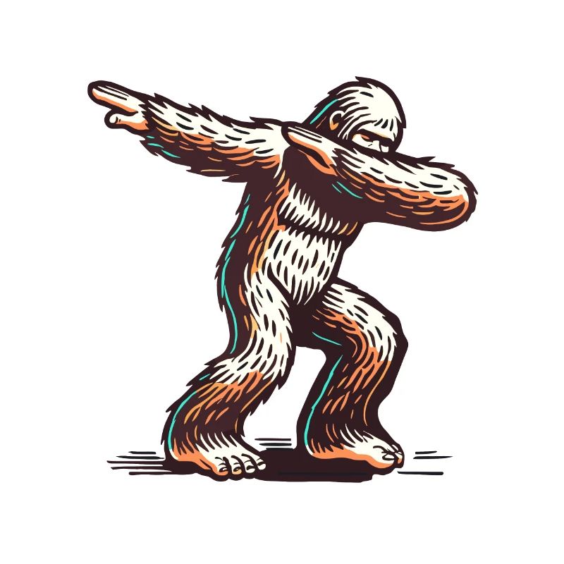 Dabbing Bigfoot Funny Dabbing Design