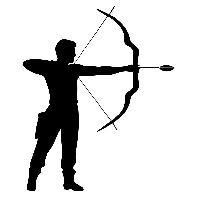 Silhouette de sport de tir à l’arc