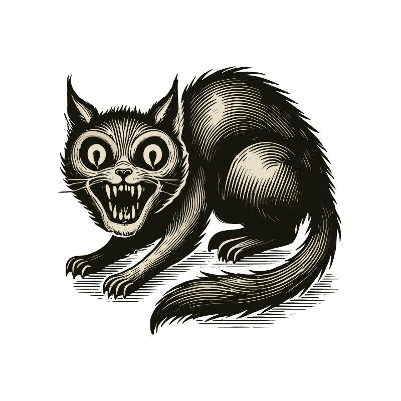 Magical Witch Cat Horrific Horror Cat