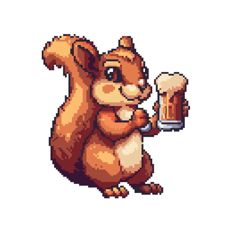 Squirrel Beer Pixel