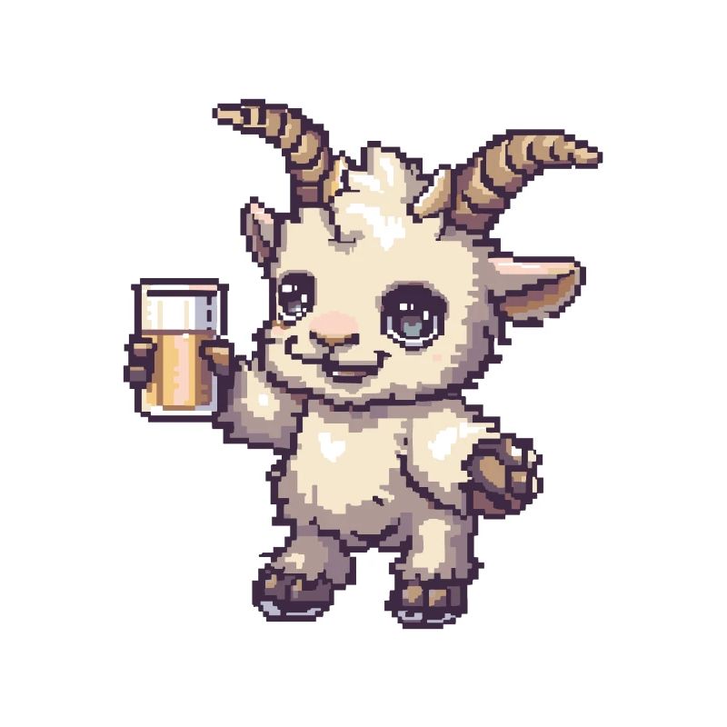 Bergziege Bier Pixel