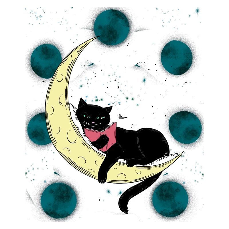 Cat Moon Cats Kitten Moon Phase Book