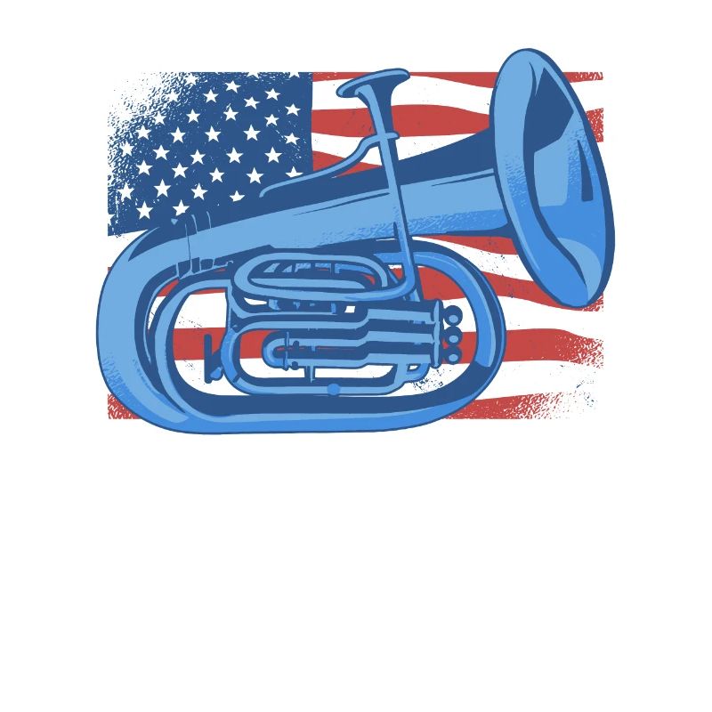 Euphonium American Flag Instrument Euphonist
