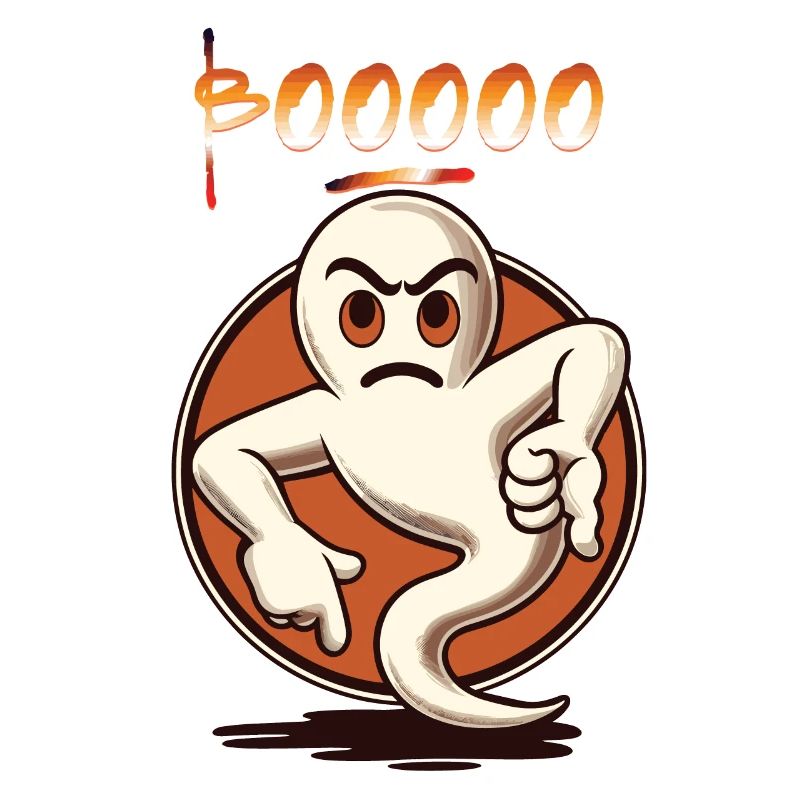 Booing Ghost Funny Ghost Design Word Game