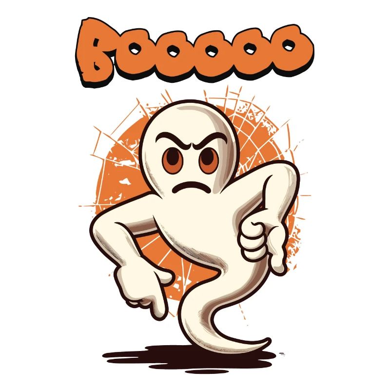 Booing Ghost Funny Ghost Design Word Game