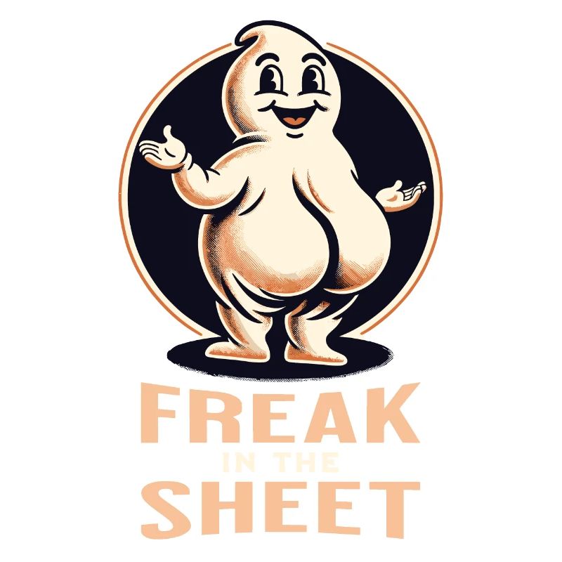 Freak dans la feuille drôle de conception fantôme