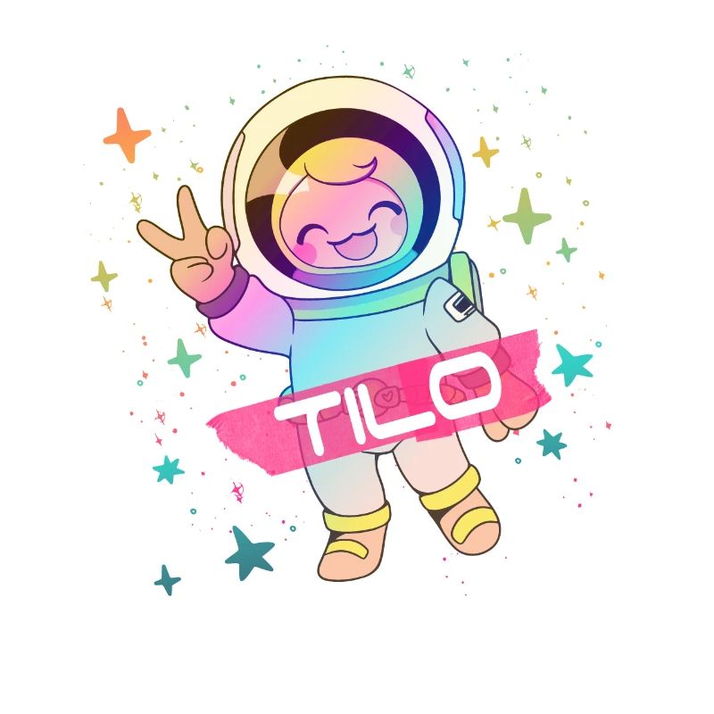 TILO - Beau nom de garçon avec astronaute mignon