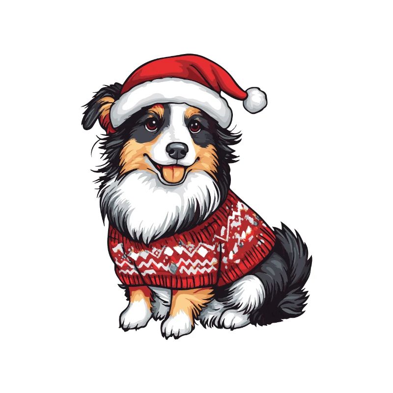 Border Collie Chien Noël