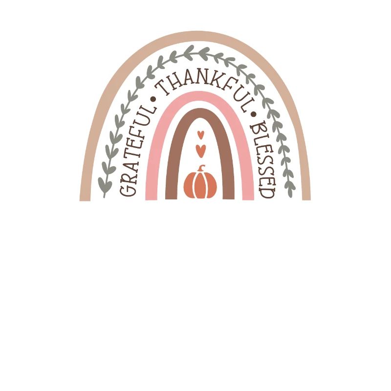 Dankbar Gesegnet Regenbogen Herbst Design