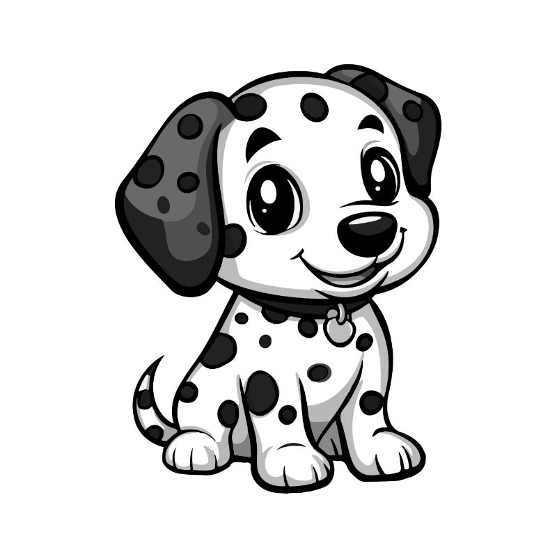 Dalmatien Chien Bande Dessinée Mignon