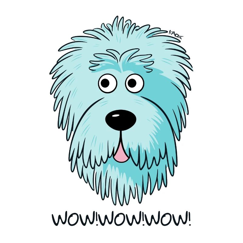 Pleurage! Chien Candy Doodle coloré