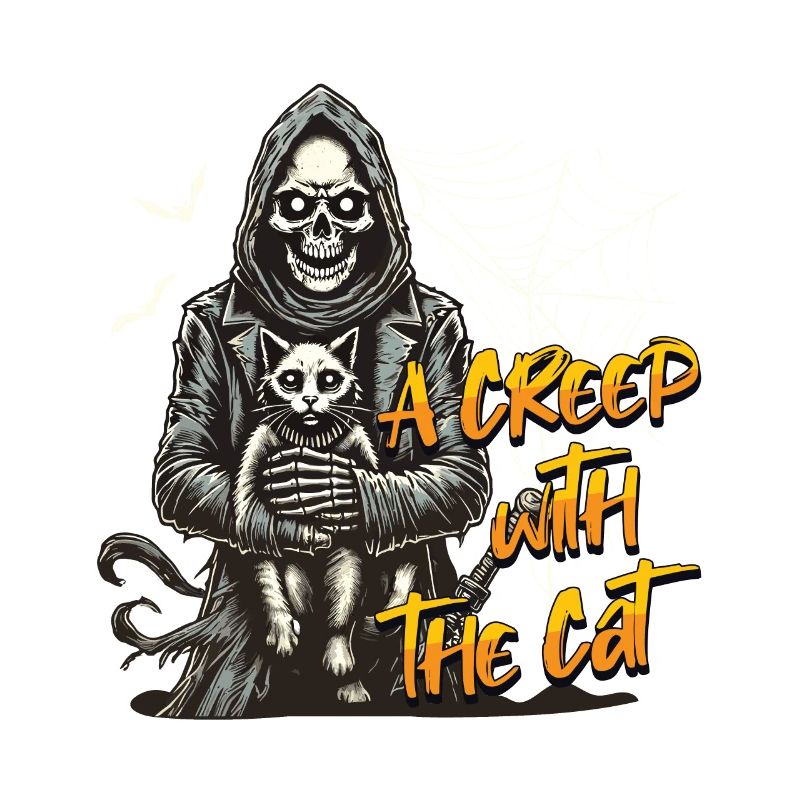 Conception des chats d’Halloween : un creep avec le chat